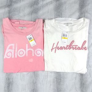 Junk Food Set Of Two Summer Graphic Tops Tank & T